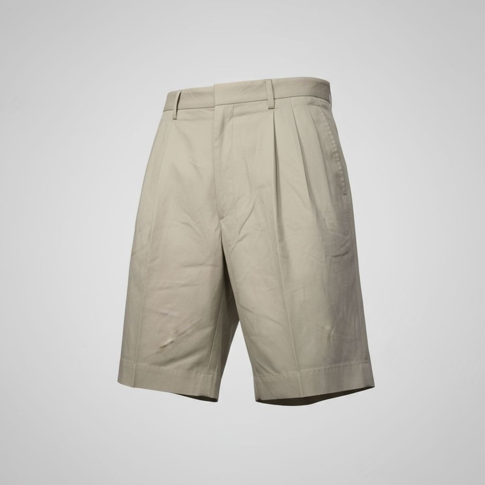 Bobby Jones Pleated Front Golf‎ Shorts Mens 36 Beige Cotton USA Made